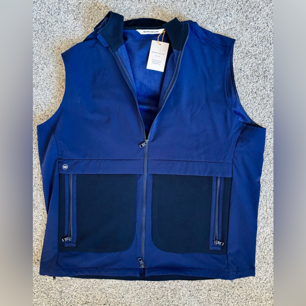 NWT Peter Millar Navy Blue Men's Vest